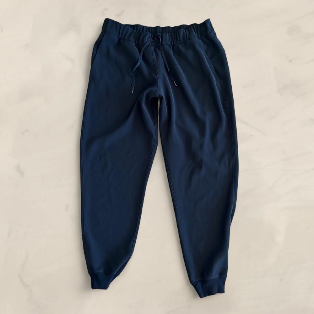 lululemon soft jersey joggers black size 12